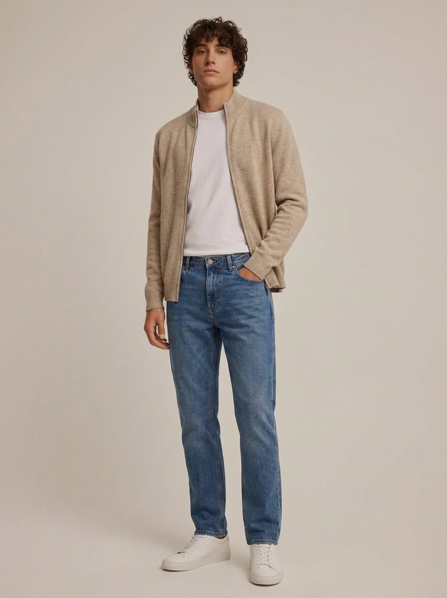 Belmont Cashmere Zip